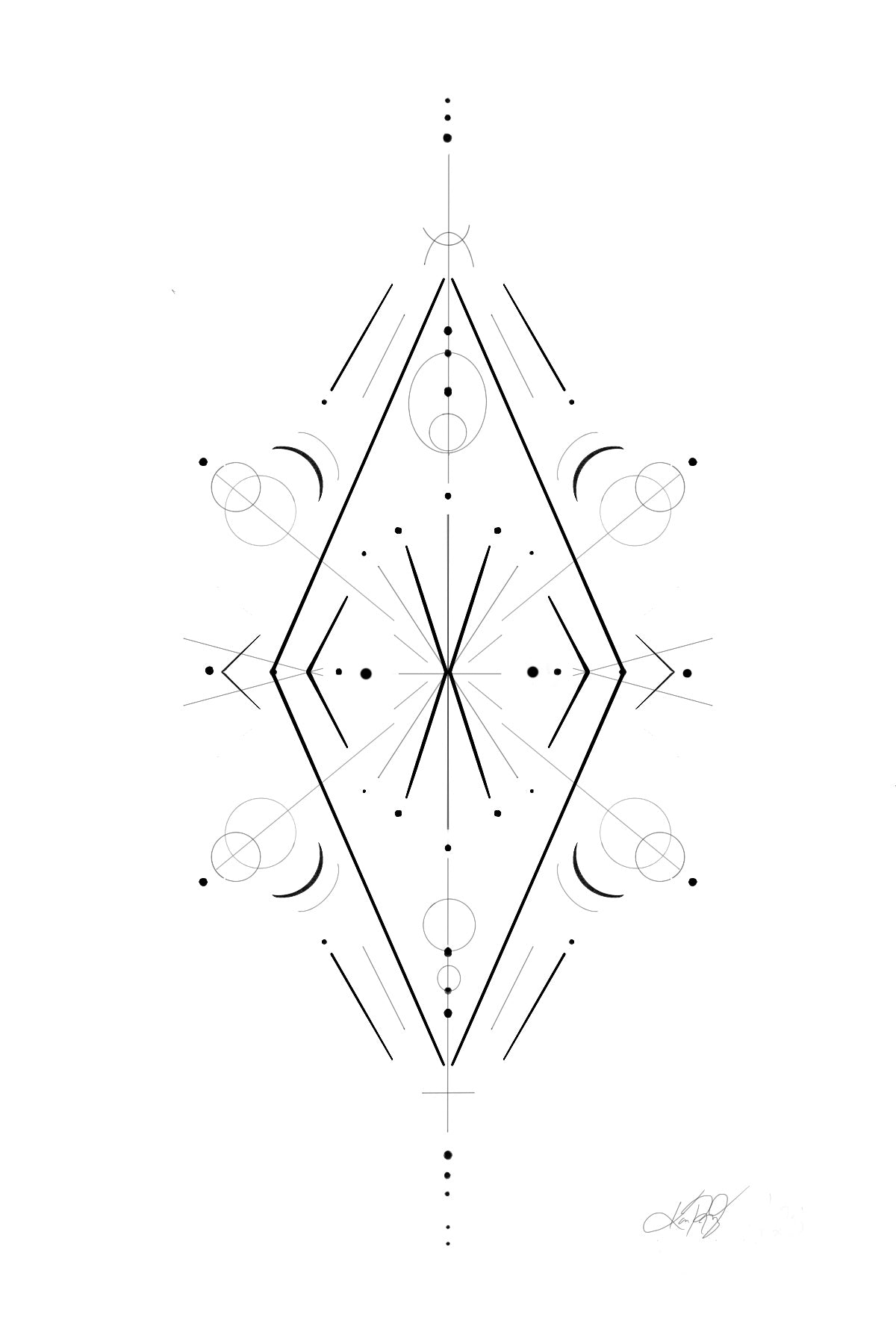 Energetic Frequency Tattoo Design